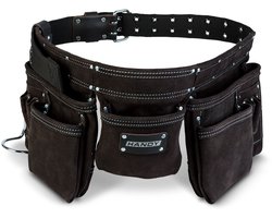 Handy - Gereedschapsgordel met Hamerhouder en Riem - Groot - Zwart - 7 Vakken - Spijkerschort - Gereedschapsriem