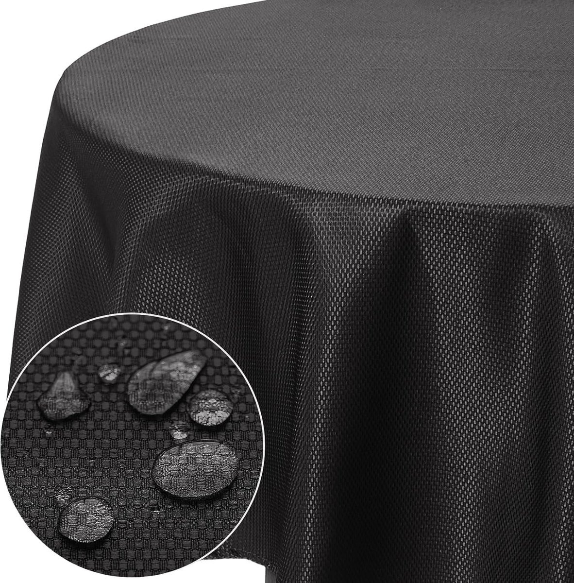 Stunq® Grijze Ronde Tafelkleed met Waterafstotende en Vlekbestendige Eigenschappen voor Feestelijke Gelegenheden