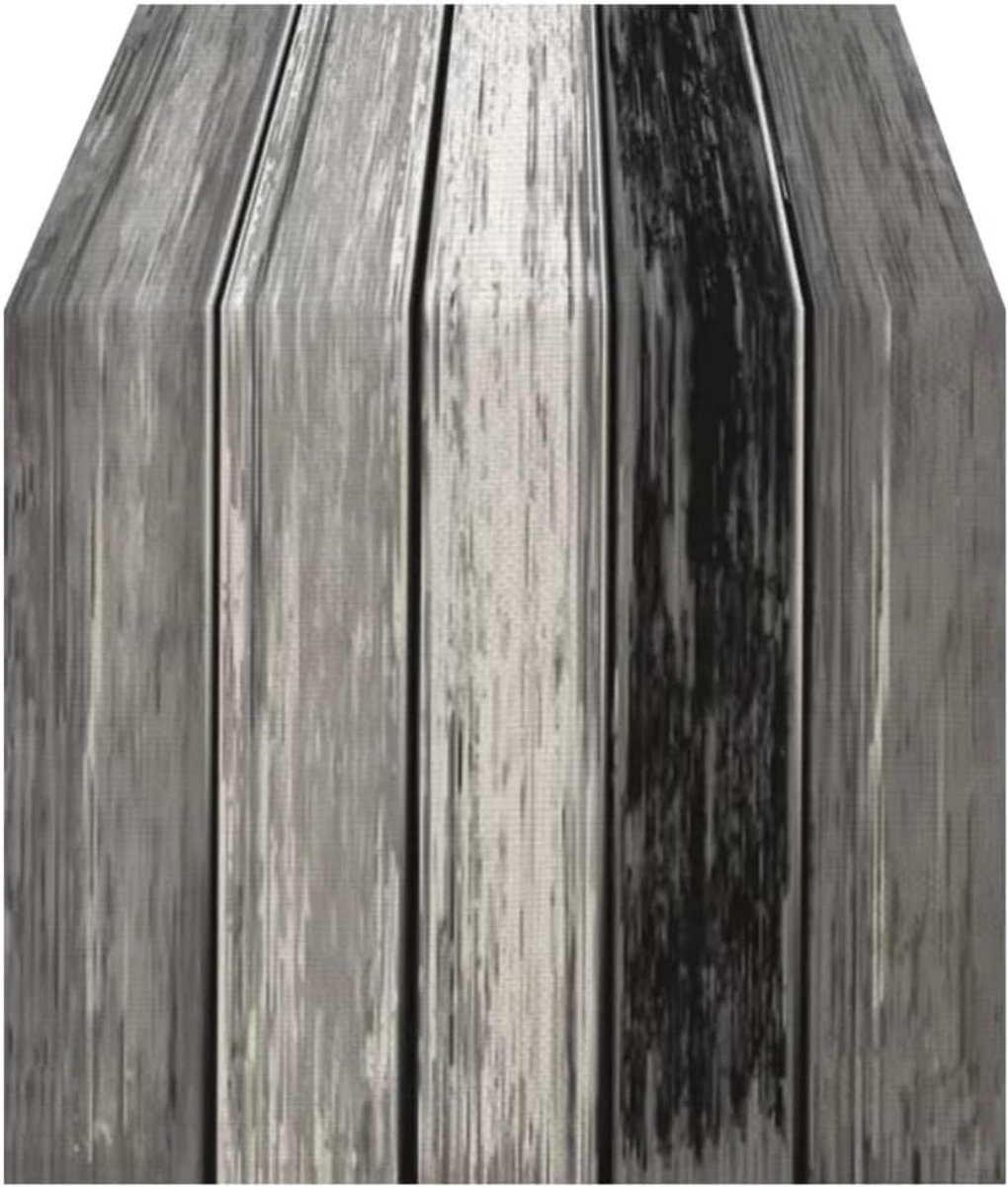 Stunq® Weerbestendige Grijze Tafelloper voor Landelijke Stijl en Feestelijke Tafeldecoratie 140 x 40 cm