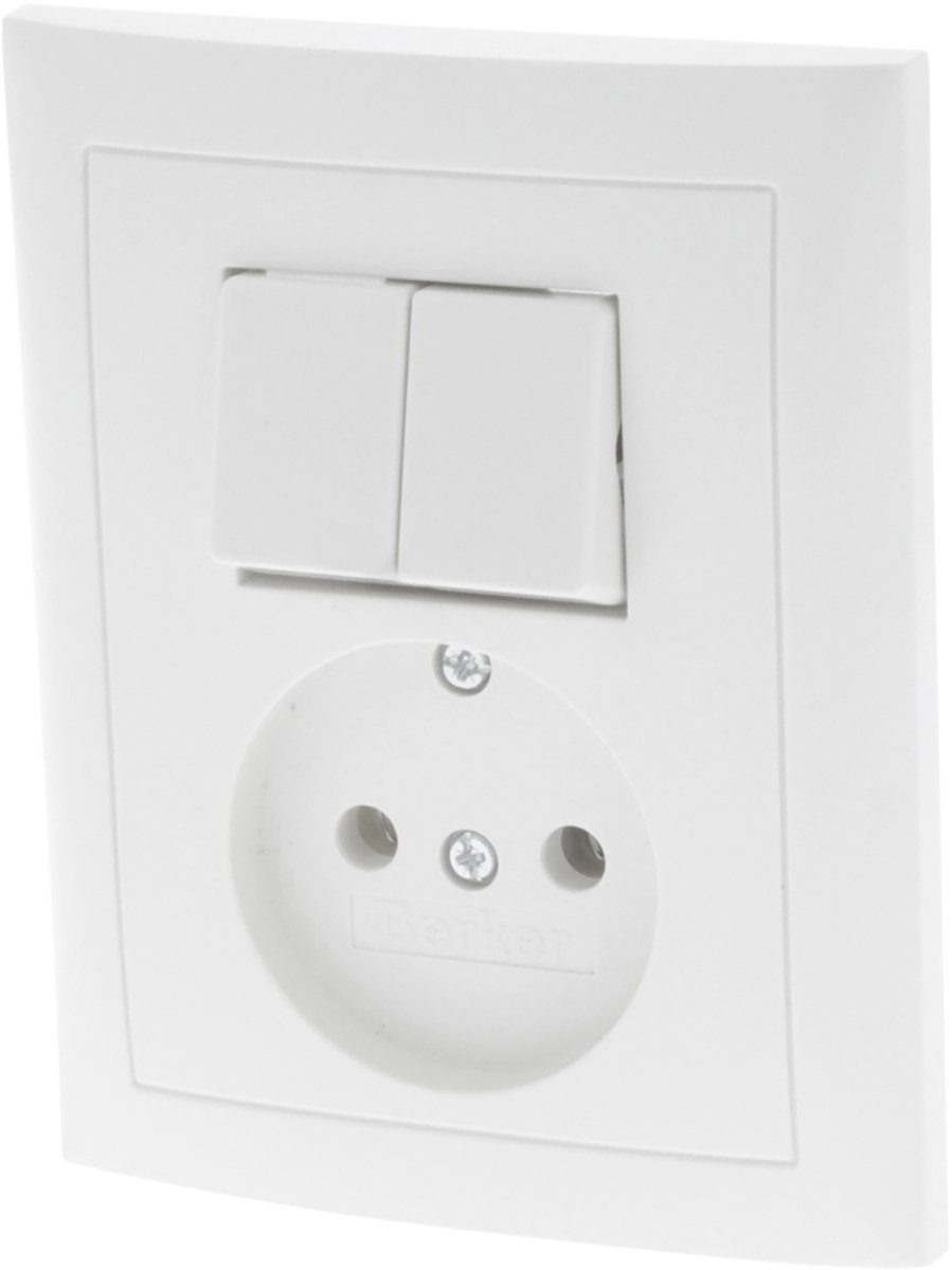 Berker S1 combinatie - inbouw - serie - polarwit