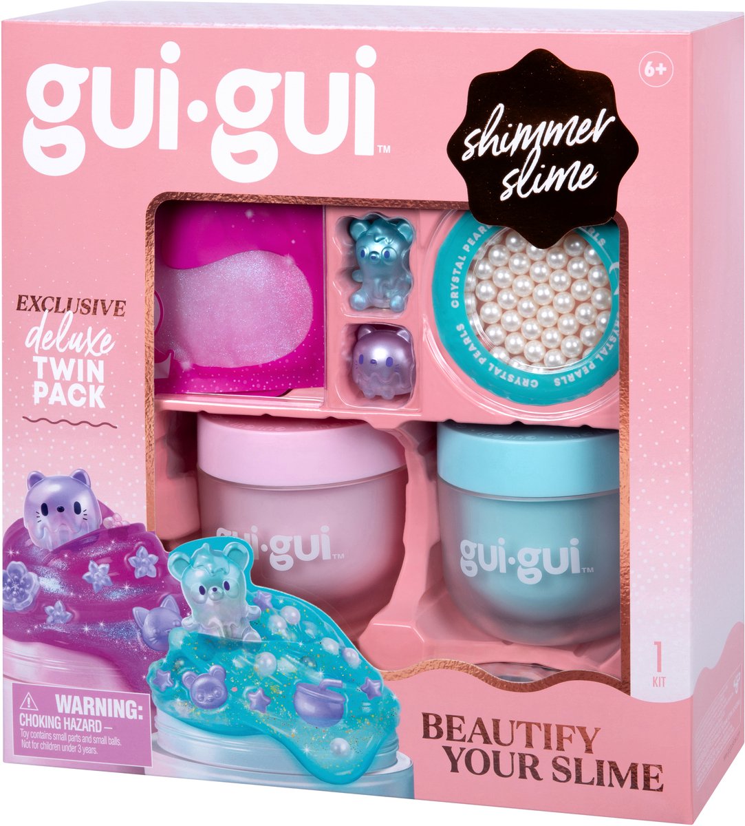Gui Gui Slijm - Shimmer Deluxe Duo pack - Maak je eigen sprankelende geurende slime — cadeau in Spellen & Speelgoed - foto 6