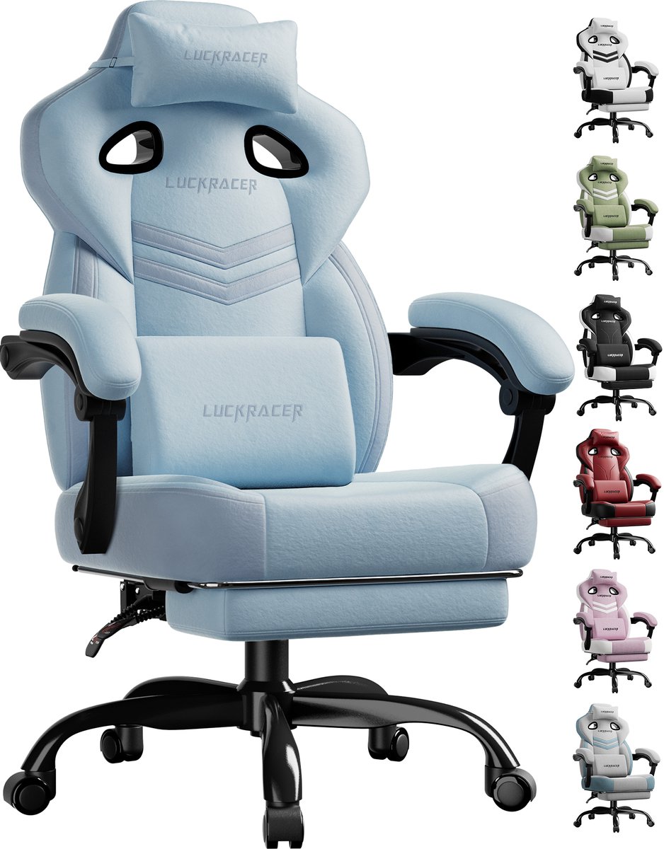 LUCKRACER Gaming Stoel met Memory Foam en Voetensteun - LUCKRACER - €119,99