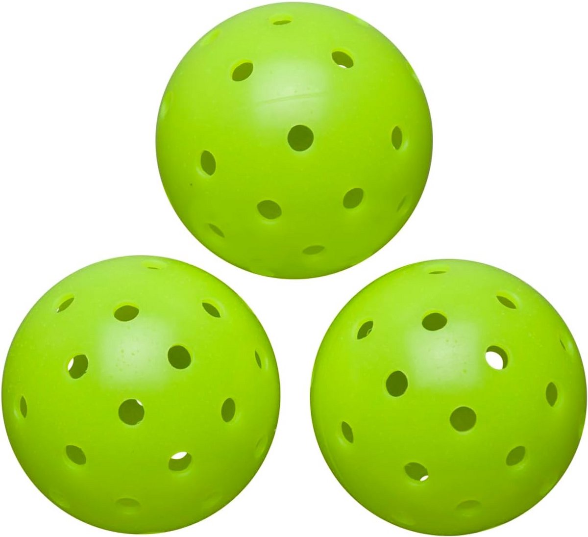 Pickleball Ballen - Outdoor Ballen - Sport Buiten - 40 Gaten Ontwerp - 3 Stuks - Neon Groen