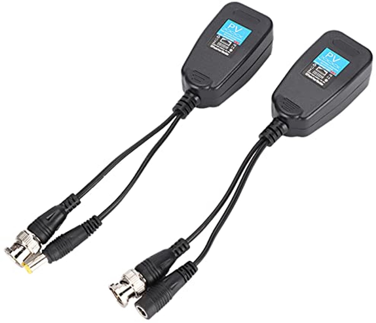 1 Paar Passieve Video Power Data Balun, CCTV Coax BNC Audio Balun Lange Afstand Netwerk Transceiver Balun Transceiver Naar RJ45 Connector Twisted Pair