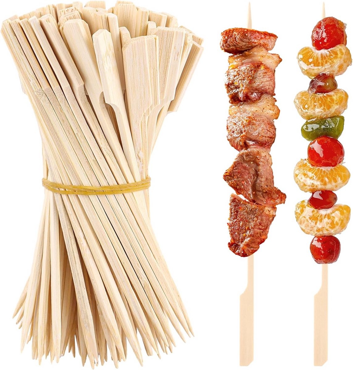 300 Lange Bamboe Spiezen (25 cm) voor Barbecue, Buffet & Snacks