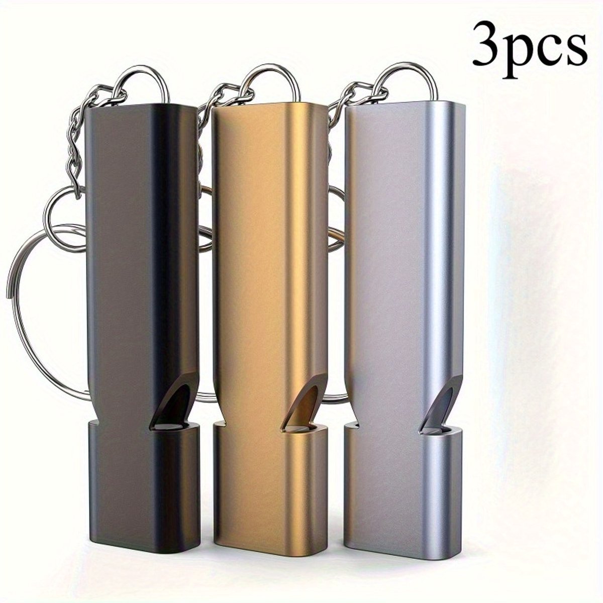 Livé® 3-Pack Noodfluitjes – Aluminium Sport- en Veiligheidsfluitjes