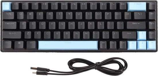 SOLIDEE Draagbaar 65% Mechanisch Gaming Toetsenbord,68 Toetsen Compact