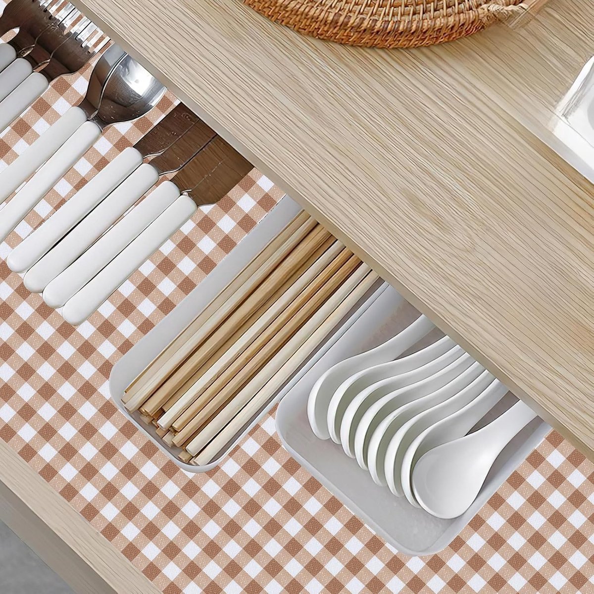 Stunq® Antislip Lade Inlegmatten voor Keuken en Kantoor, Wasbaar en Waterdicht, 30 x 300 cm Set van 3