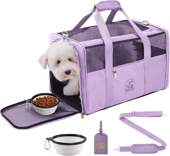 Ademende auto-huisdierendrager Door luchtvaartmaatschappijen goedgekeurde draagbare tas voor kleine honden en katten Verbeterd – koop de beste producten in de online winkel
