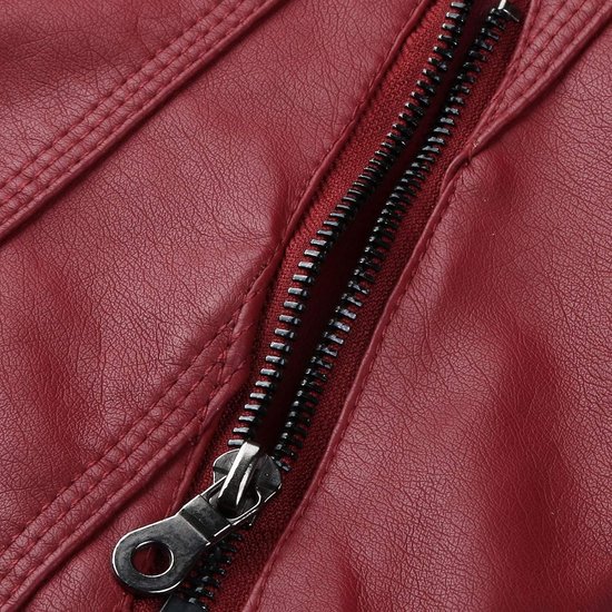 GITVIENAR Women's leather jacket, hood, faux