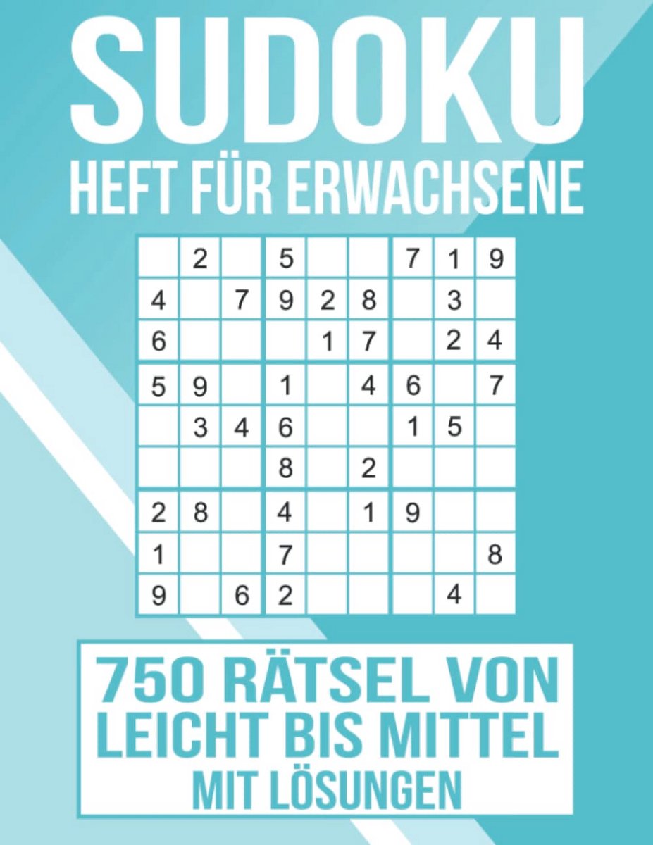 750 Sudoku Puzzelboek voor Volwassenen - Makkelijk en Gemiddeld Niveau met Oplossingen