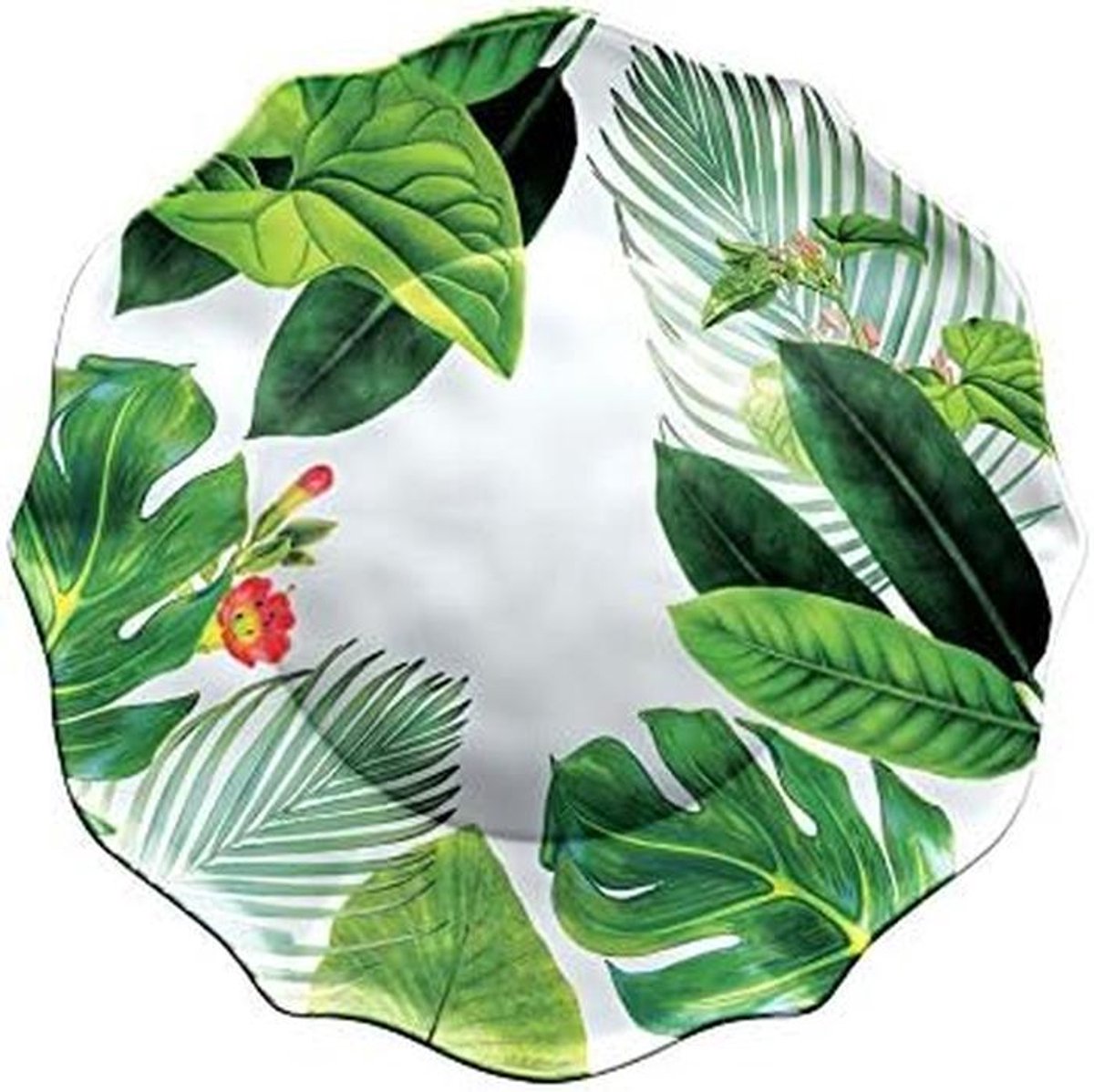 Set van 2 Platte Borden met Bloemenprint - 100% Melamine Servies