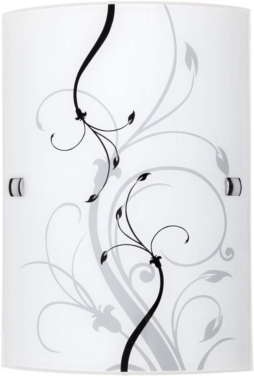 Moderne Wandlamp Wit Zwart Metaal en Glas - Sfeervolle Binnenverlichting