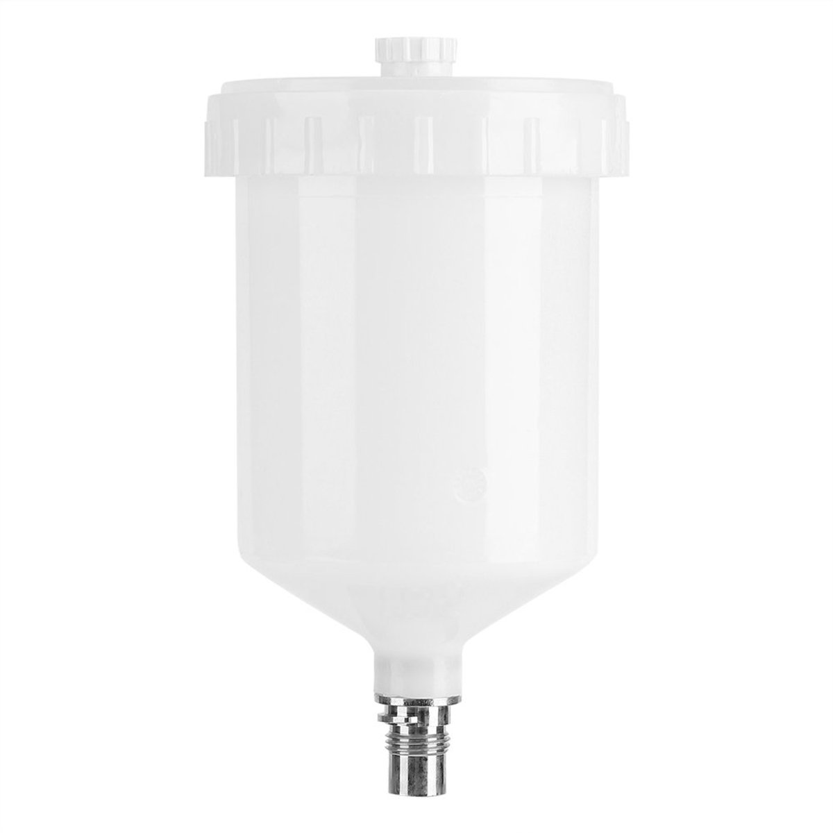 Sata verfbeker plastic beker luchtzwaartekracht verfpot draadconnector voor spuitpistool gereedschap 600ml capaciteit: