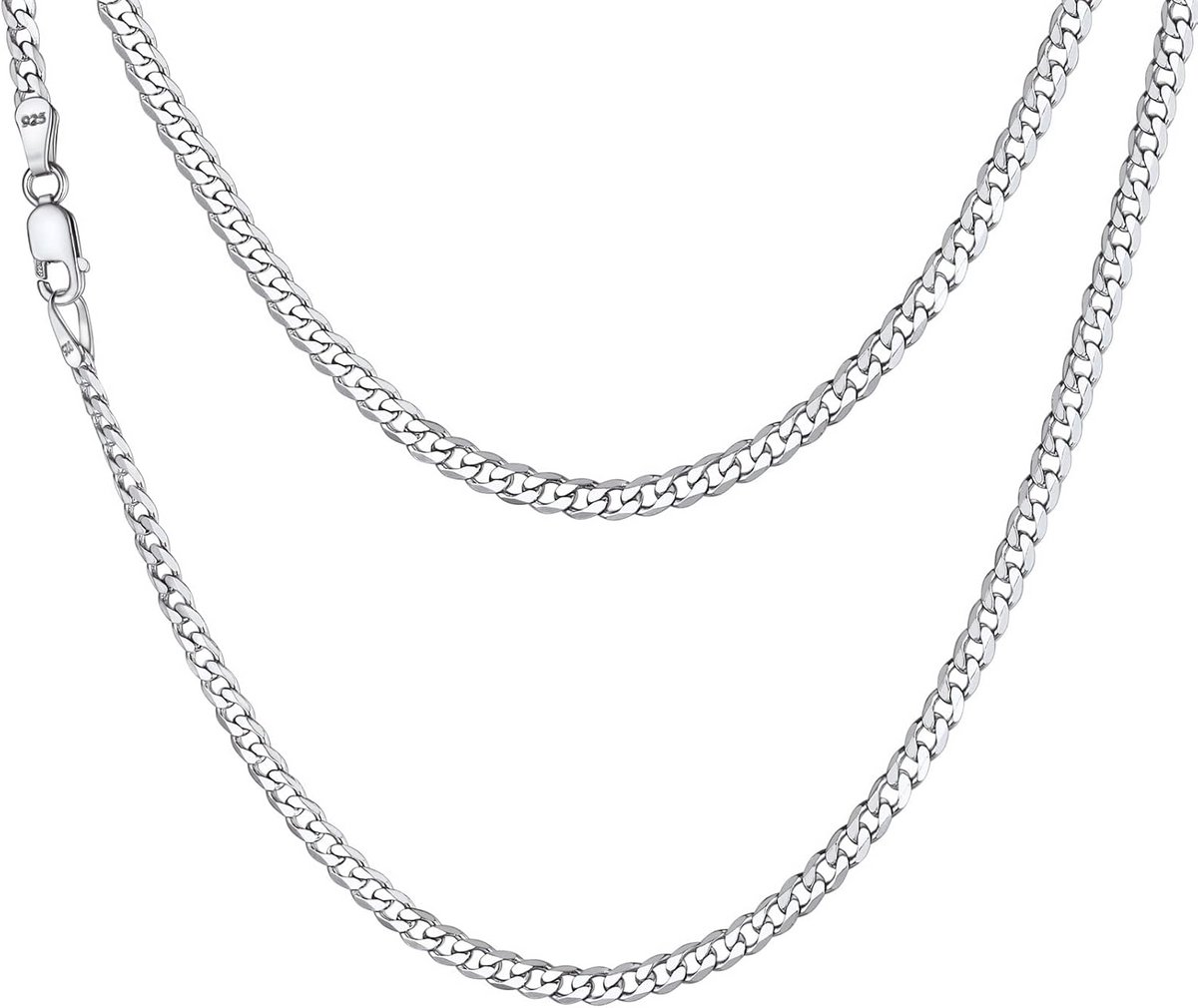 925 Zilveren Cubaanse Pantserketting voor Heren en Dames, Verschillende Breedtes en Lengtes