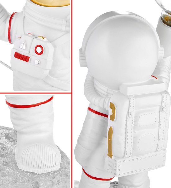 Decoratieve Astronaut Tafellamp met USB-C Aansluiting - Ruimtevaart Nachtlamp — afbeelding 4