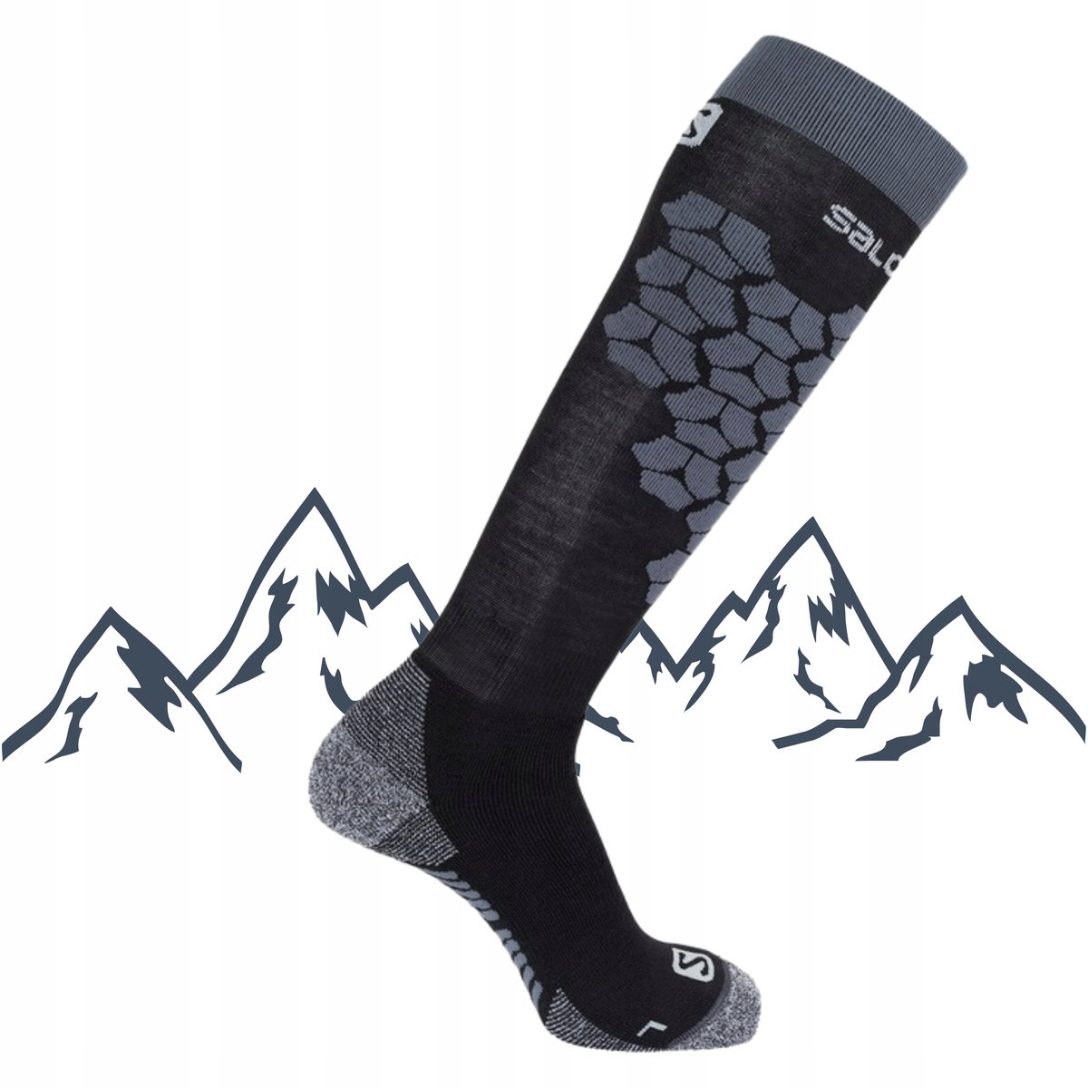 Salomon S/ACCESS Skikousen Merino Wol Warm Zwart