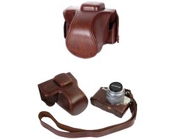 Bruine Camlight cameratas voor Olympus OM-D E-M10 Mark III met lens