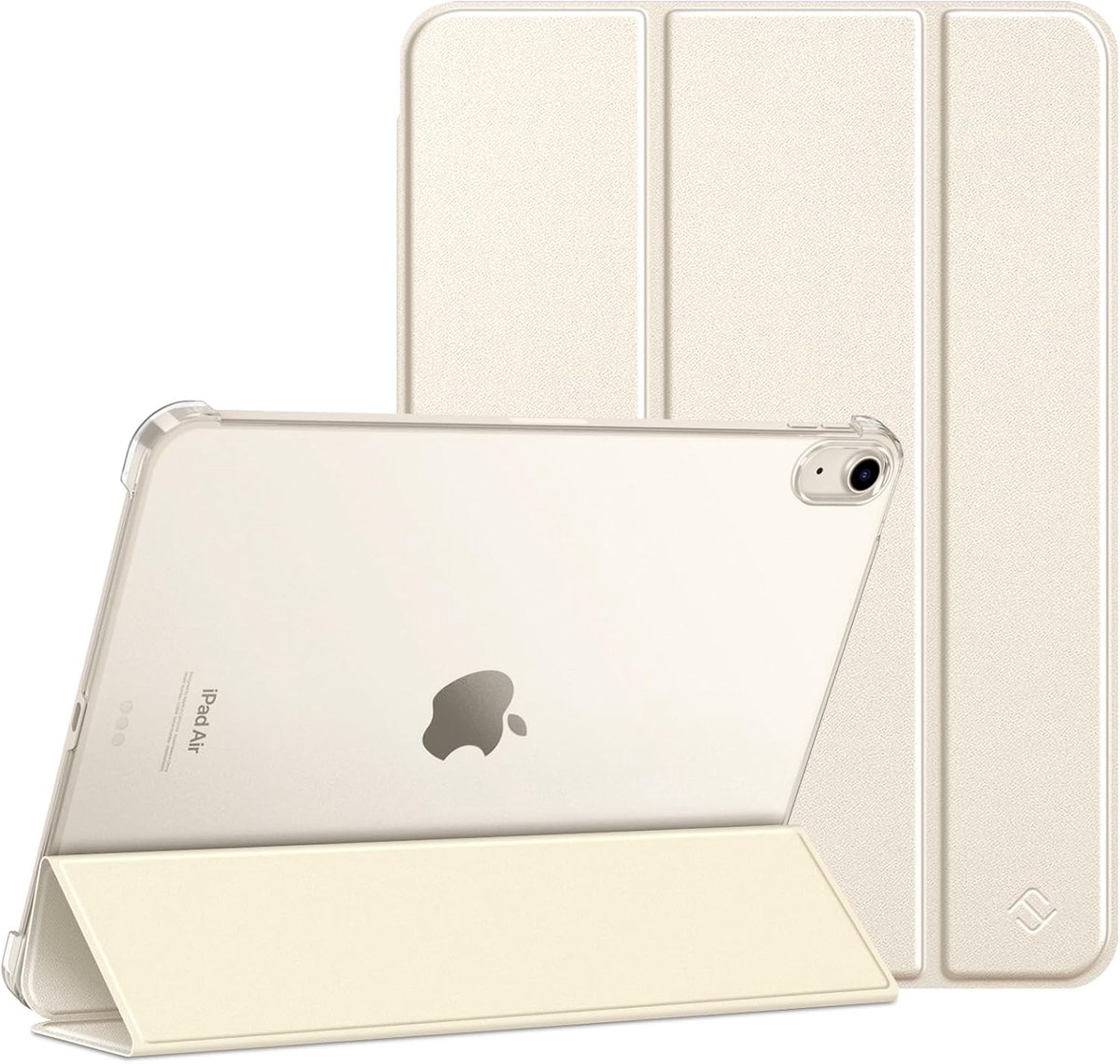 Zandarix Geschikt voor Apple iPad Air 11 inch M4/M3/M2 2026/2025/2024 - Ultra Dun - Matte Transparante Achterkant - Automatische Slaap/Waak Functie - Book Case Tablethoes - Starlight