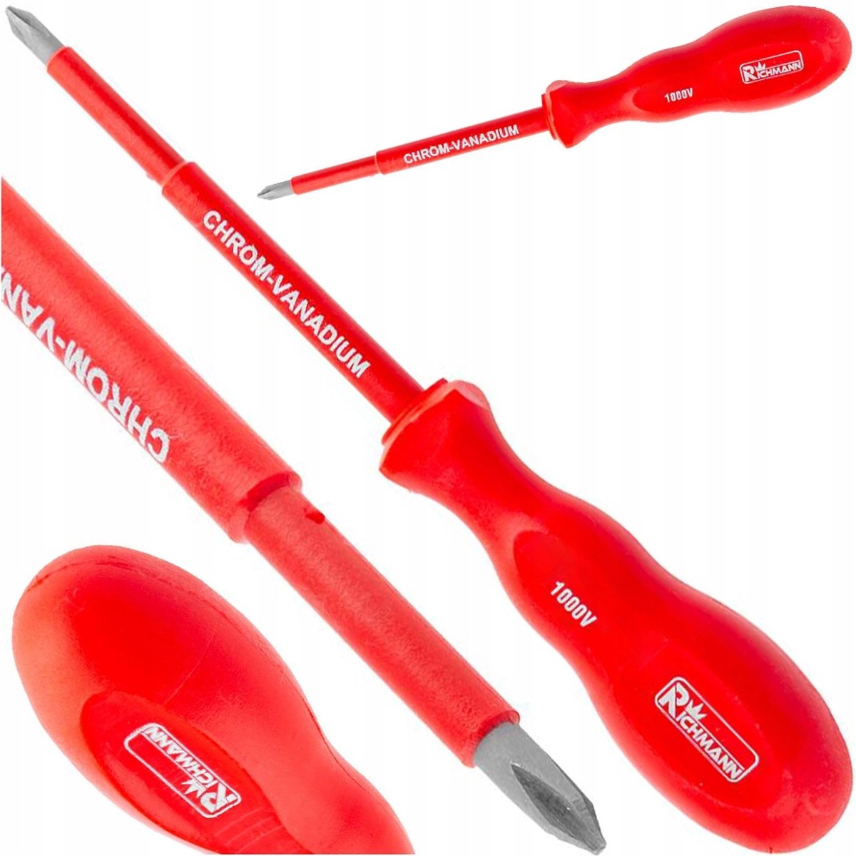 Geïsoleerde Kruiskopschroevendraaier PH2 1000V CrV 125mm