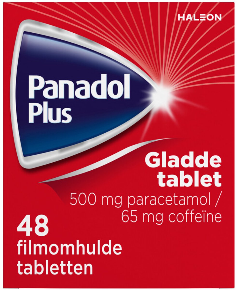 Panadol Plus Gladde Tablet 500mg - 2 x 48 tabletten