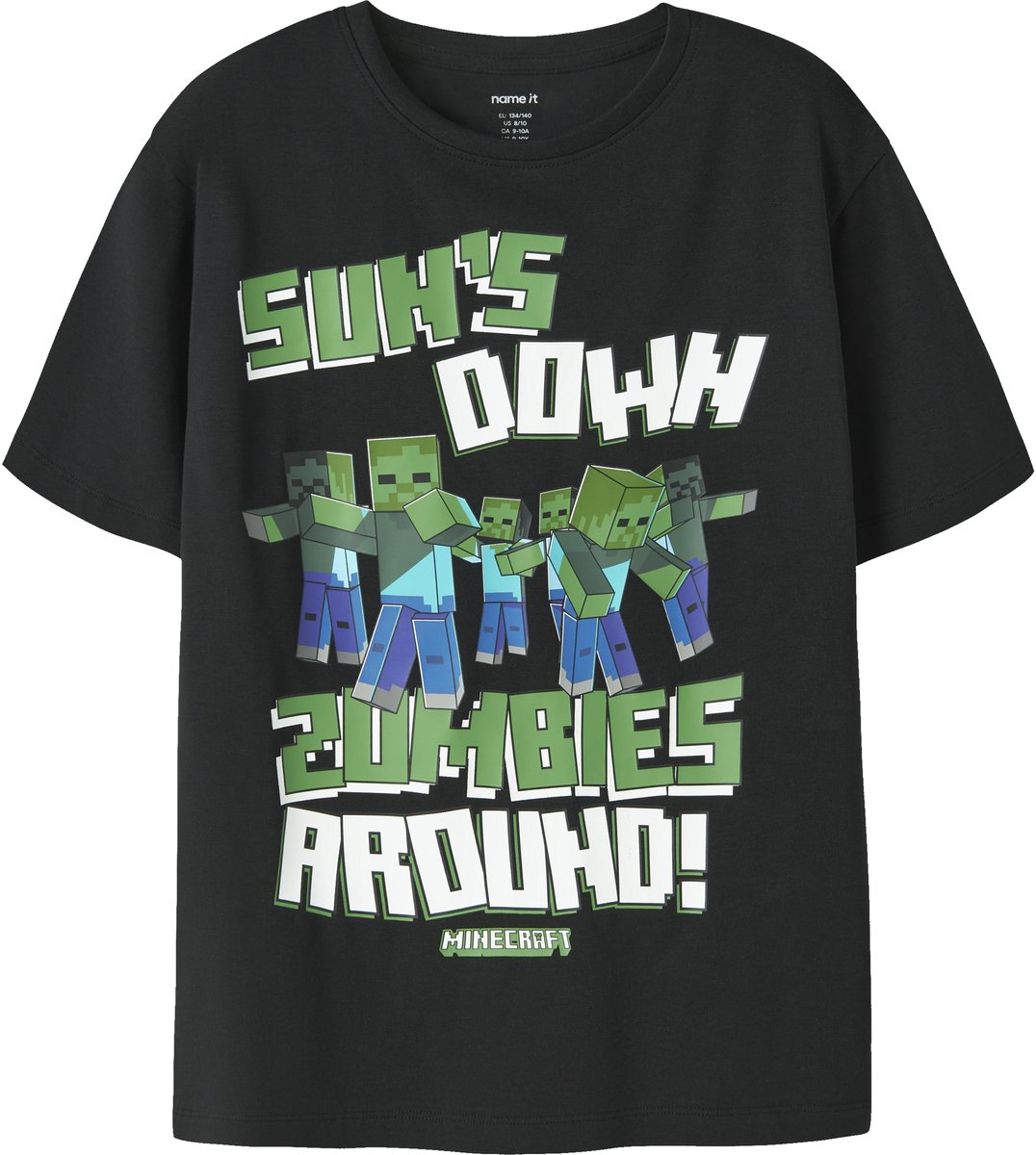 NAME IT - NKMSILOH MINECRAFT SS NREG TOP BFU - Jongens - T-shirts