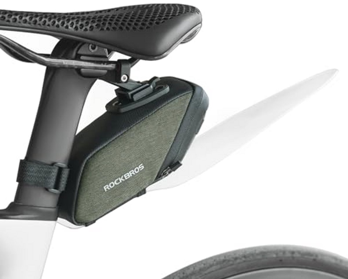 Waterdichte Fietstas Zadel Tas 0.8-1.4 Liter Uitbreidbaar met Binnenzak
