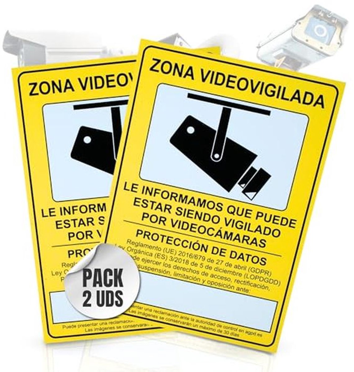 Videobewakingsbord A4 - Weerbestendig PVC Schild voor Veiligheid - 2 Stuks