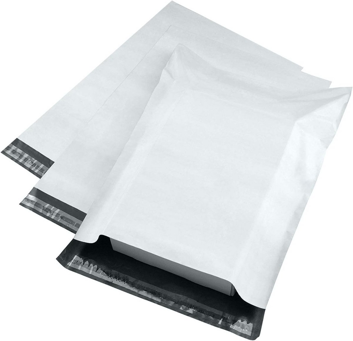 50 x 40 cm (L) - 50 stuks matte verzendzakken met drukknoopsluiting