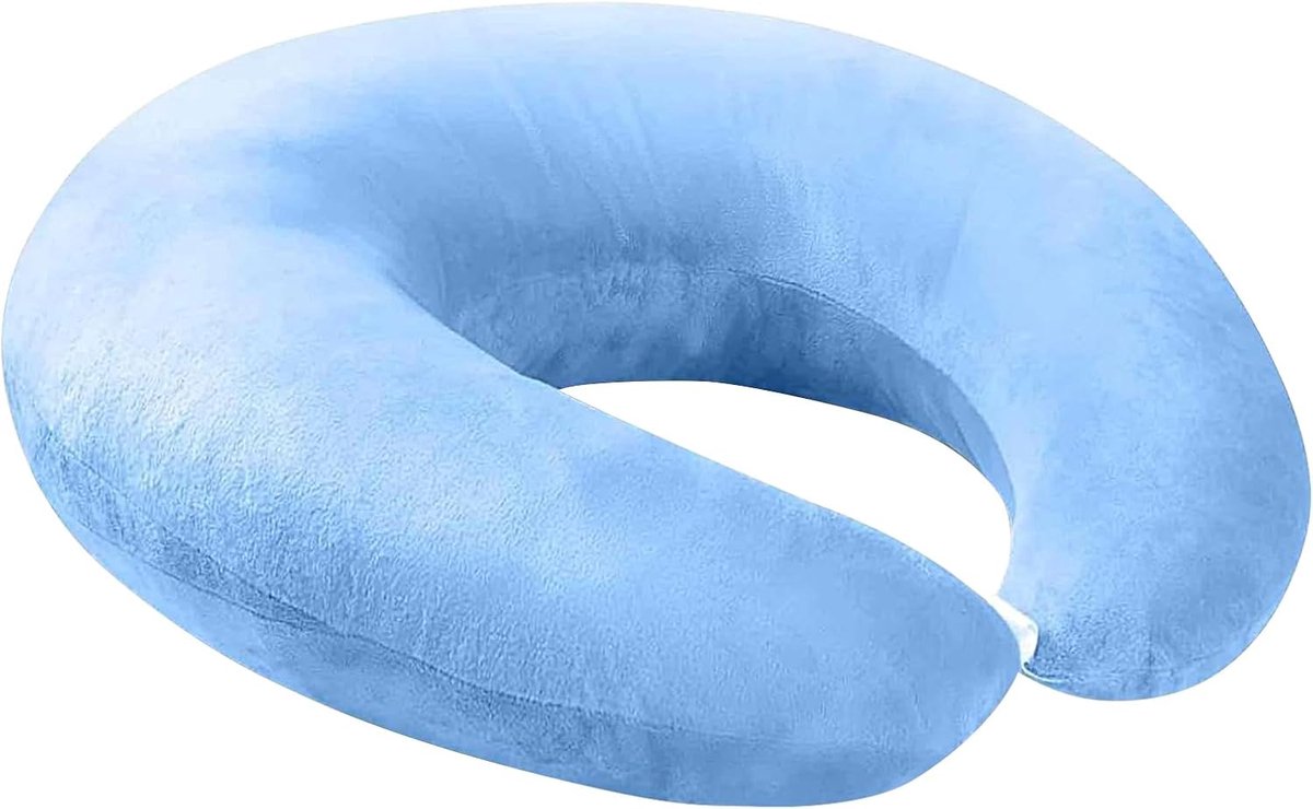 Gehaakt Multifunctioneel Kussen - Lees-/Speelkussen voor Schoot, Bed & Bank - Geschikt voor Lezen, Werken & Haken -blauw