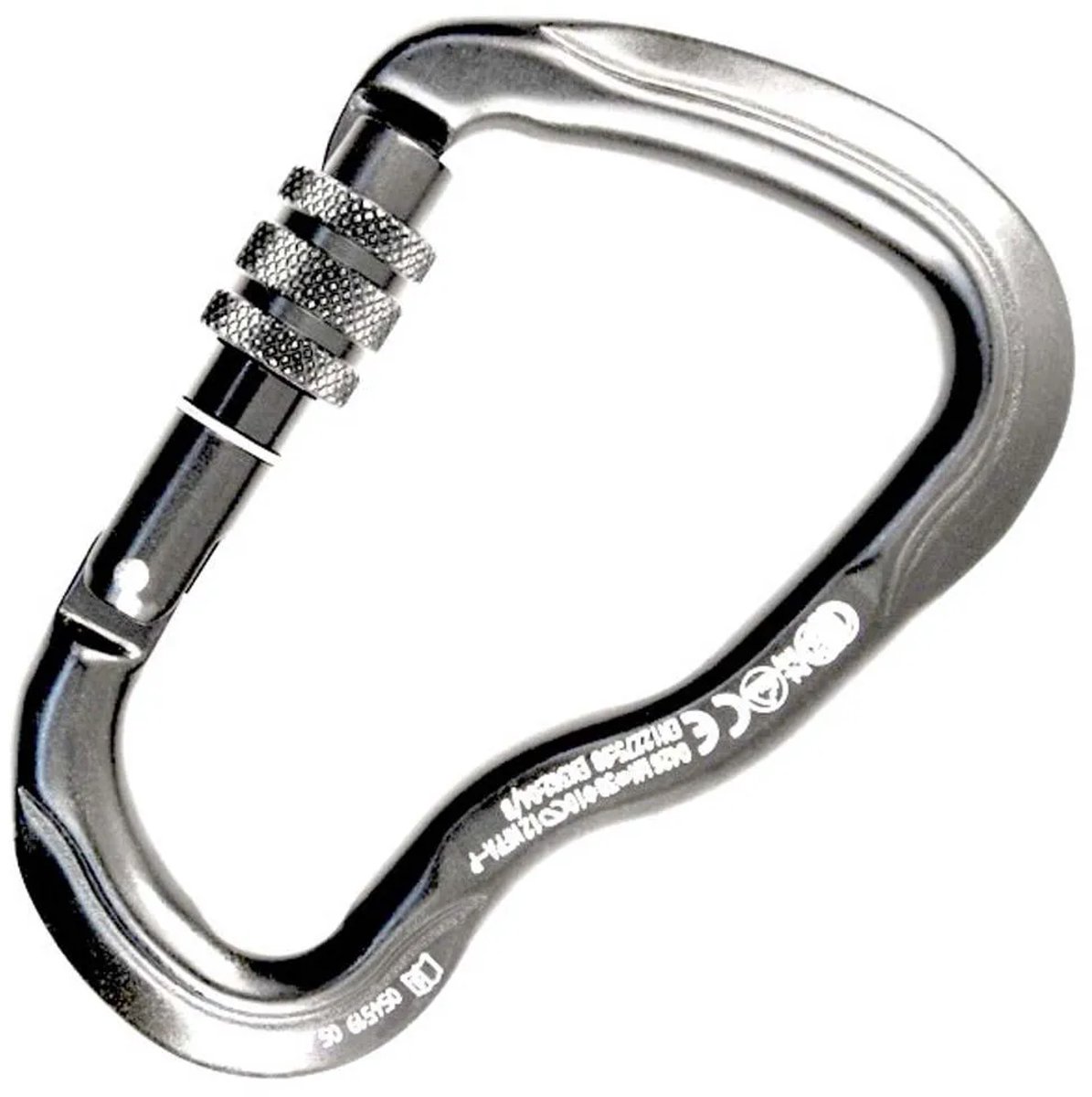 Kong Italy Ferrata Twist Lock Gepolijst Karabijnhaak Zilver
