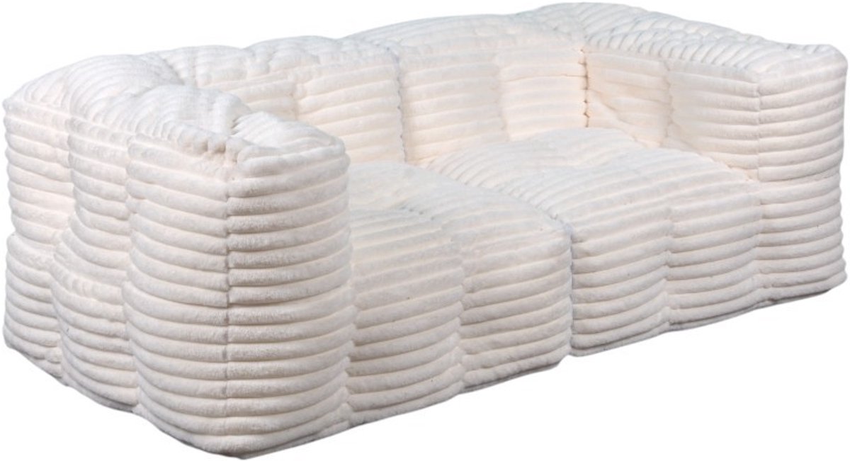 Bananair - Modulaire Bank 3-zits - Modulaire Sofa - Rib imitatiebont - 90x180 cm - Wit