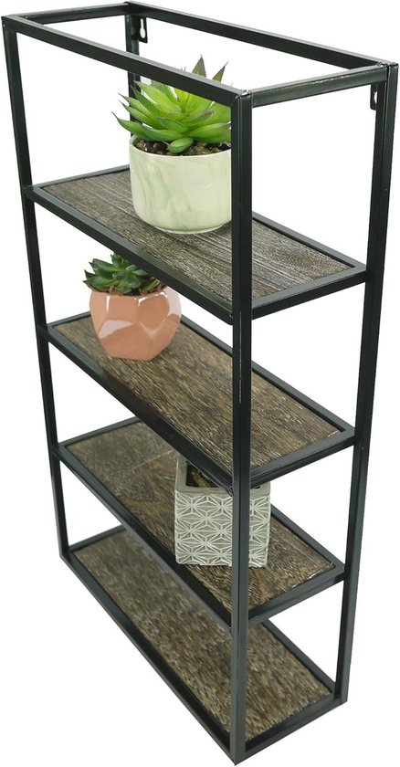 Wandrekken Rustiek Drijvende Planken, Industrial wandplank hout en