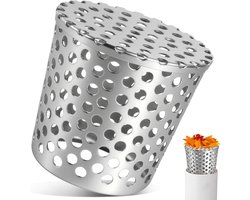 Roestvrijstalen anti-verstoppingsfilter, bladfilter voor afvoerbuizen, anti-verstoppingsbeschermer, geschikt voor dakgoten, goten en riolering, maat 63-75 mm.