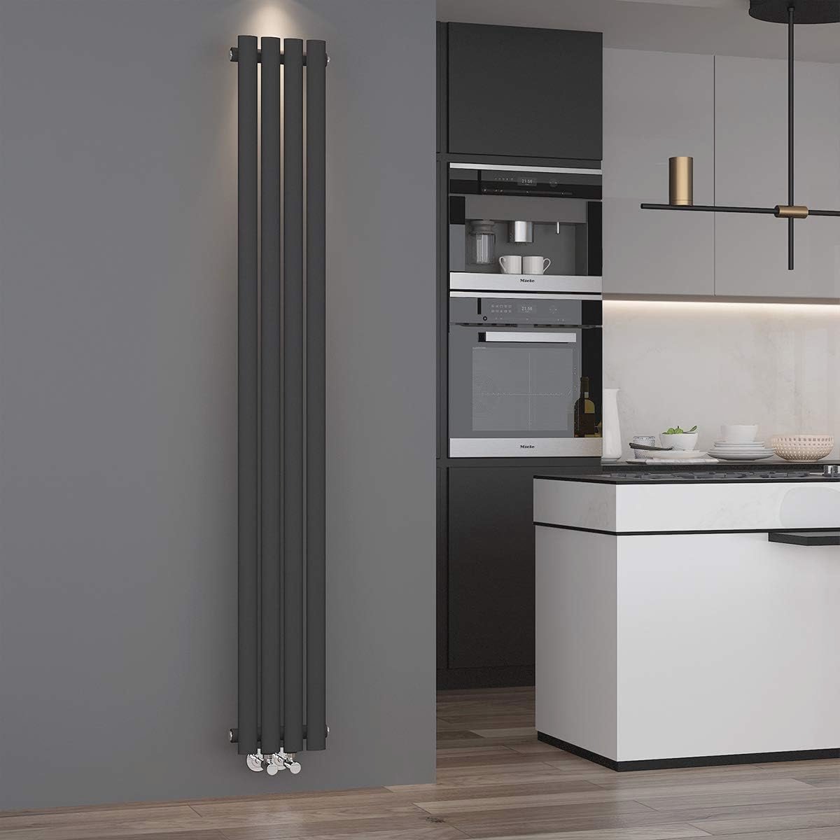 Elegante Design Paneelradiator - 1800 x 236 mm - Antraciet