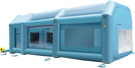 Draagbare Opblaasbare Spuitcabine, 20x10x8.2ft Opblaasbare Spuitcabine, Autolaktent met Luchtfiltersysteem En 2 Blowers, Verbeterde Opblaasbare Spuitcabinetent van ZieMeeZo — afbeelding 2