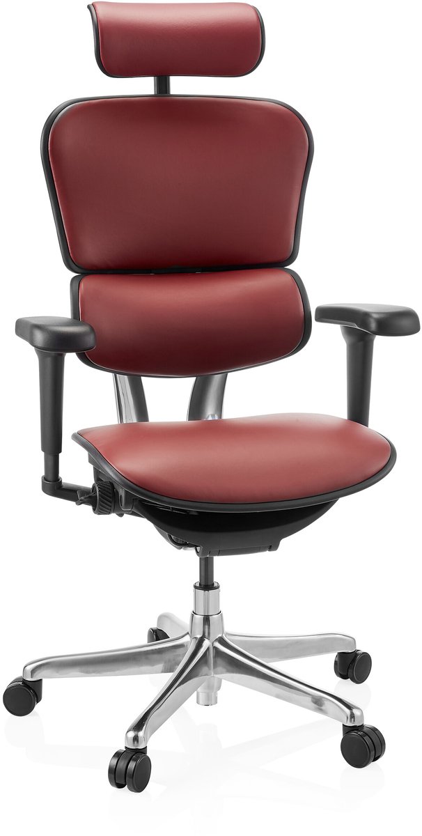 Bureaustoel / directiestoel ERGOHUMAN ULTRA L GEN2 leer bordeauxrood hjh OFFICE van hjh office