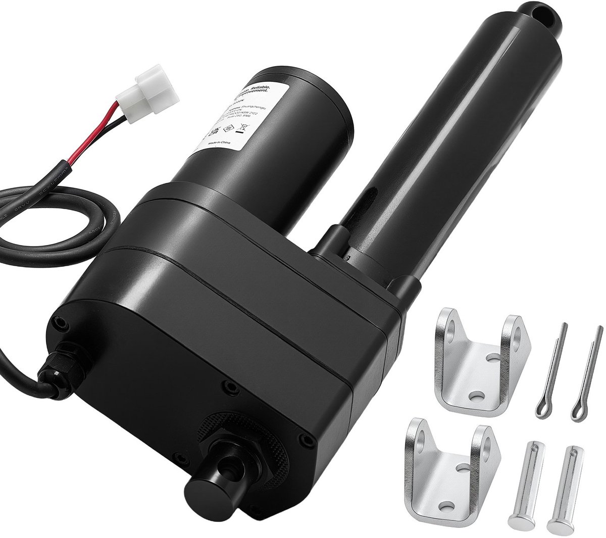 Elektrische Lineaire Actuator - 12V - 150 mm Slag - 9000 N Kracht - IP65 Waterdicht - 5 mm/s Snelheid - Inclusief Montagebeugels - Voor Zware Hefsystemen