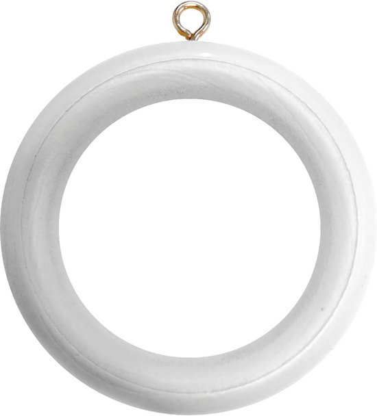 Enkele verlengbare houten gordijnroede steun (L163 / D28 mm) Nils Wit Enkele verlengbare houten gordijnroede steun (L163 / D28 mm) Nils Wit