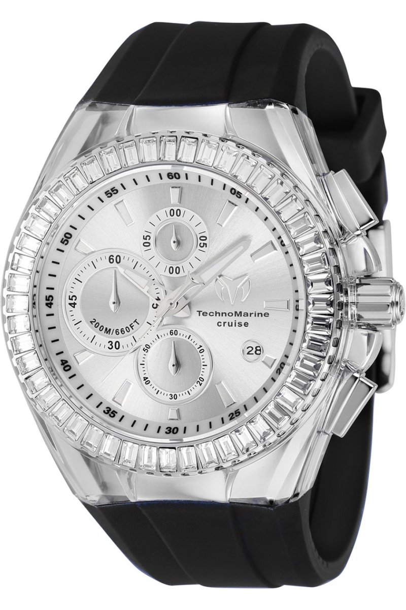 TechnoMarine Cruise TM-121150 Heren Horloge - Waterdicht - Analoog - Quartz Uurwerk - Roestvrij Staal met zilveren Wijzerplaat - 45mm