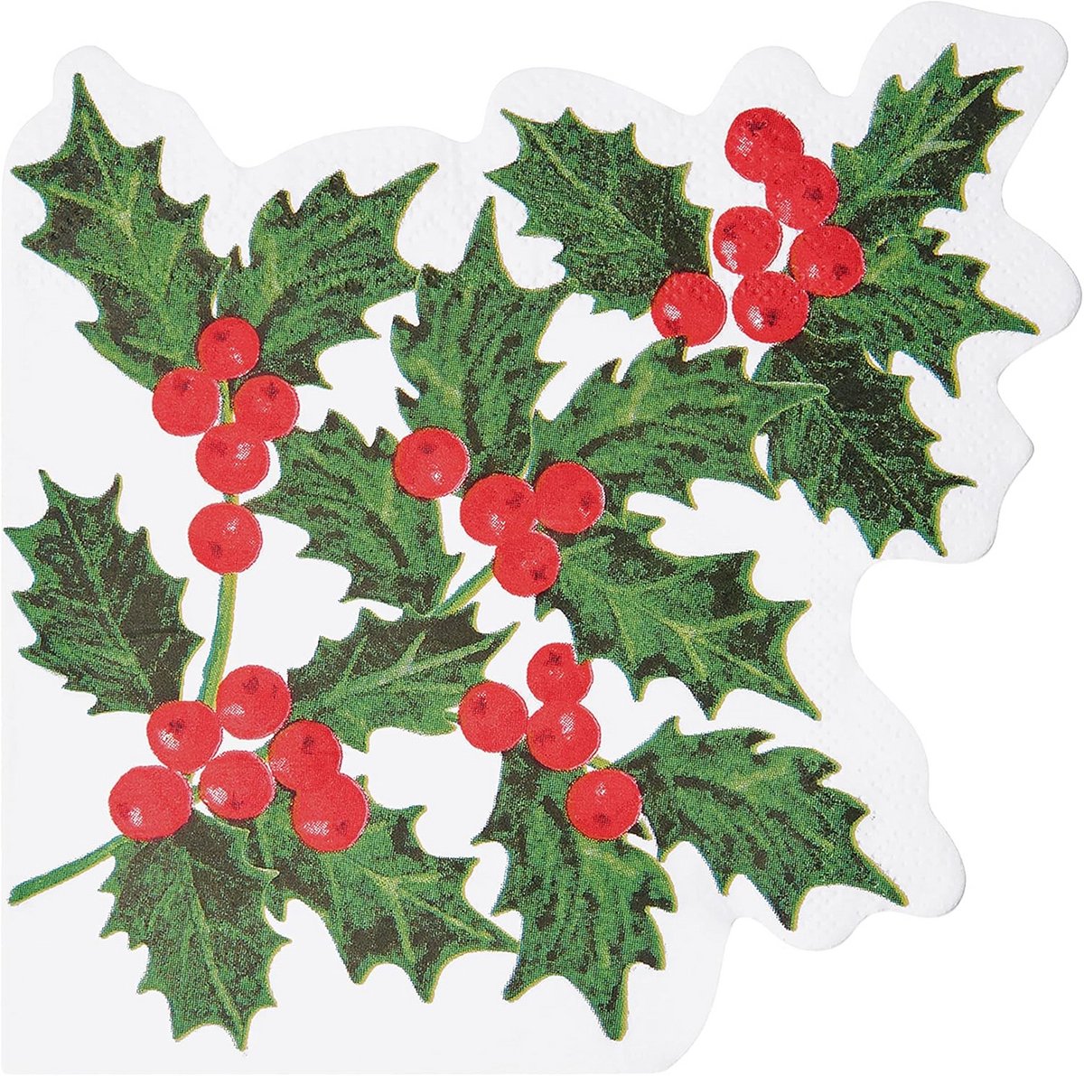 20 stuks Holly Leaf kerstservetten voor een feestelijke tafelsetting