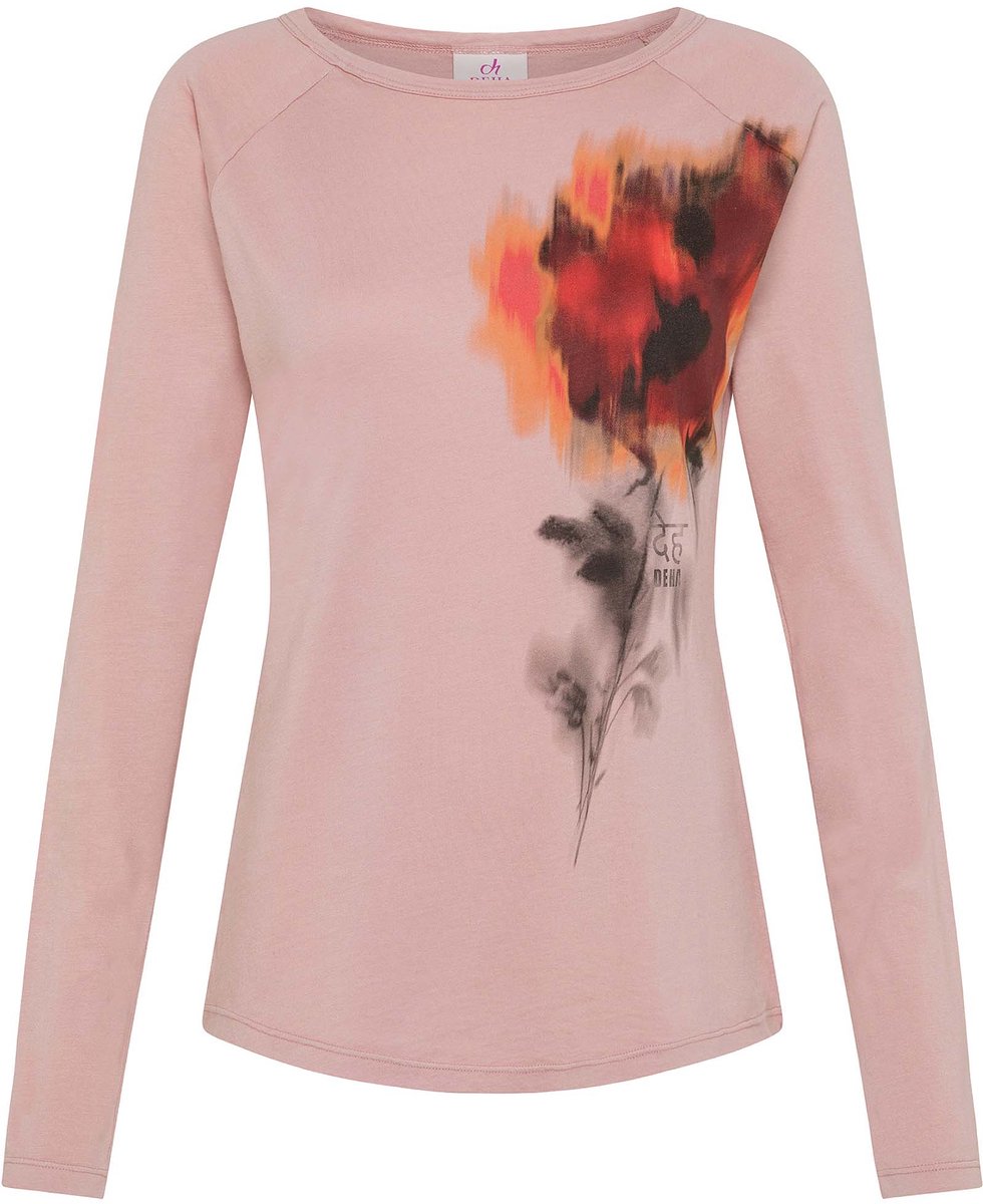 T-Shirt Deha Graphic Modal Long Sleeve - Fashion Wear - Vrouwen