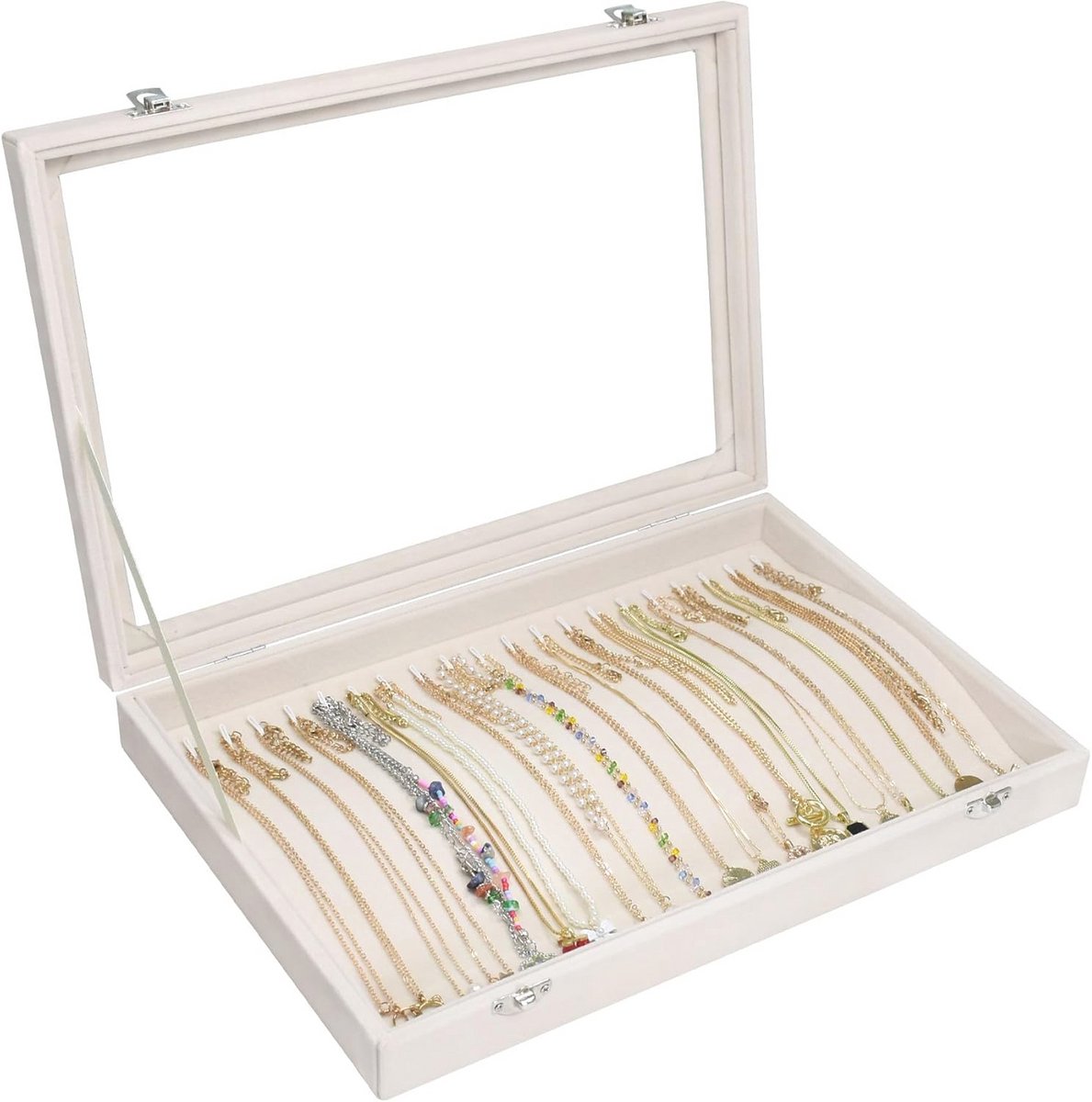 Fluwelen Ketting Display voor Sieraden - 20 Haken - Elegante Organizer voor Vrouwen en Meisjes