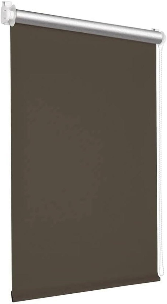 Verduisterend Rolgordijn Tenebra - Thermo en Zonder Boren - 60 x 160 cm - Donkerbruin