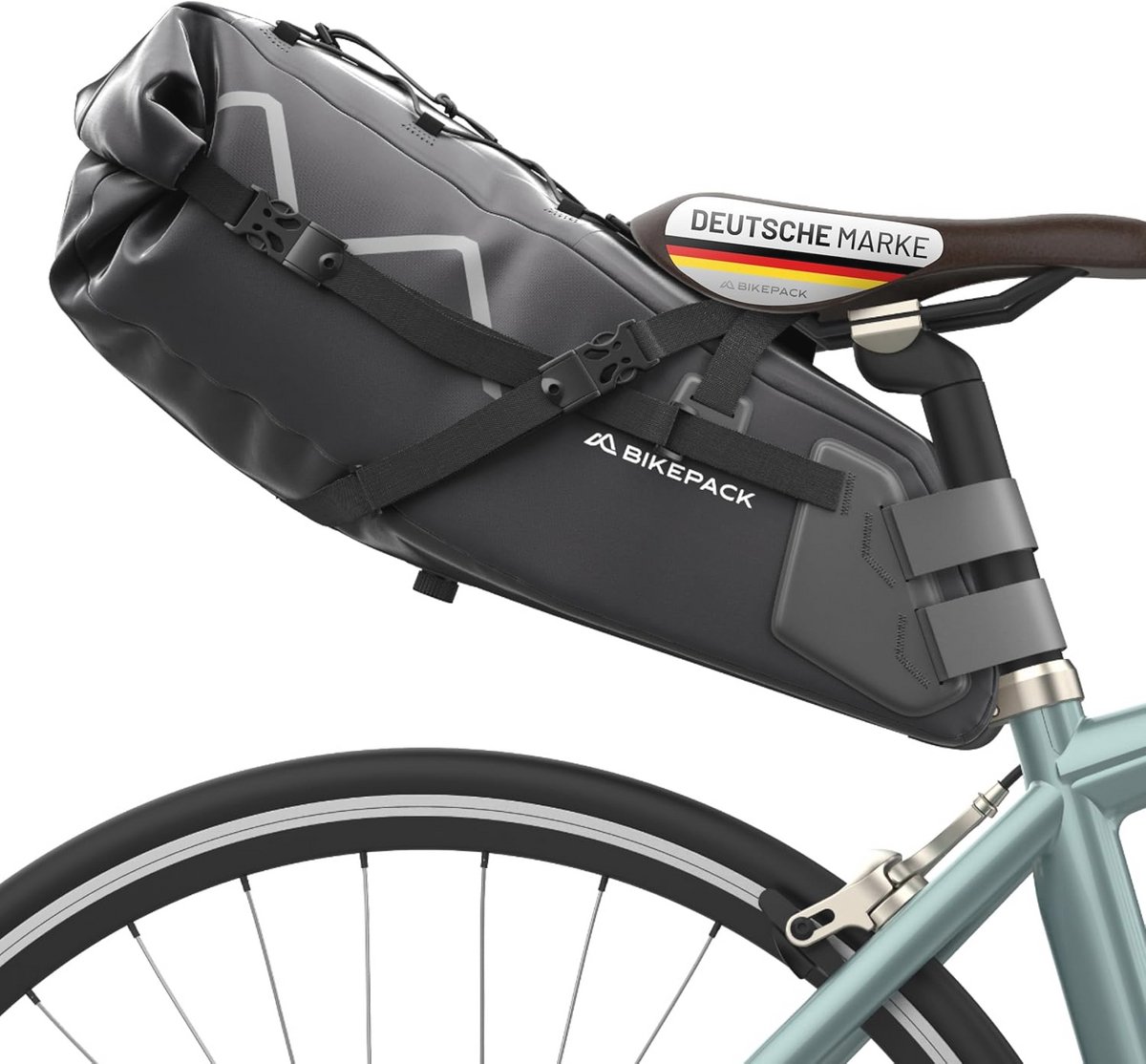 Zadeltassen voor Fiets - 15 Liter Waterdichte Fietstas zonder Bagagedrager voor Gravelbike en Racefiets