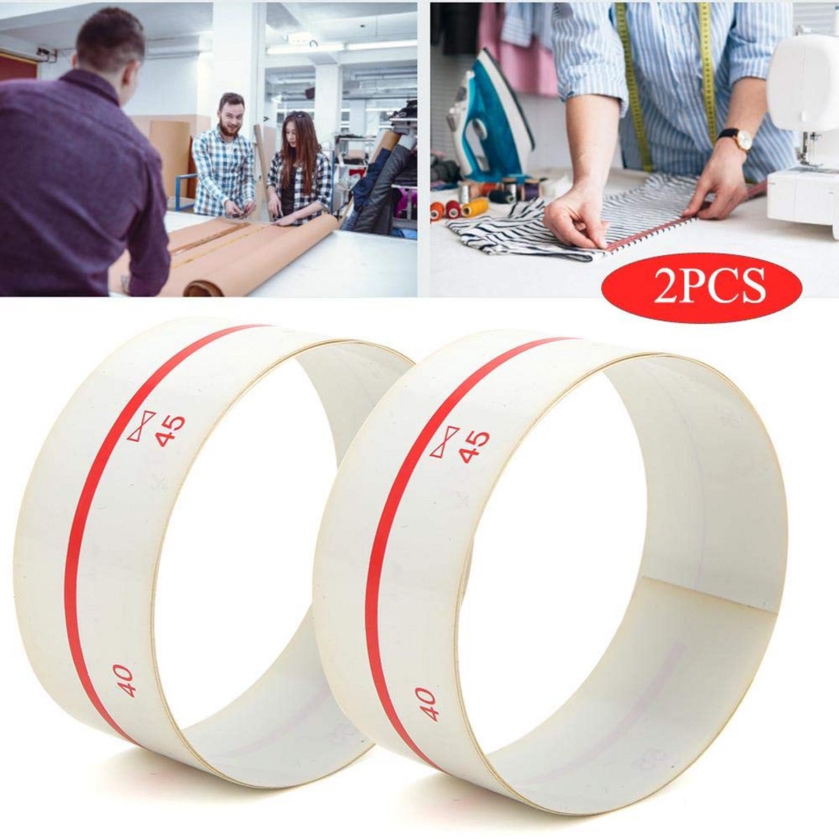 2x Professionele Nylon Breinaald Liniaal voor Breimachines - Duurzame Naaldgeleider