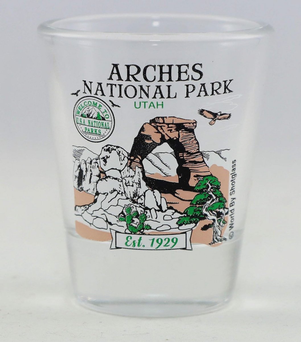 Shotglas Arches National Park Collectible Souvenir