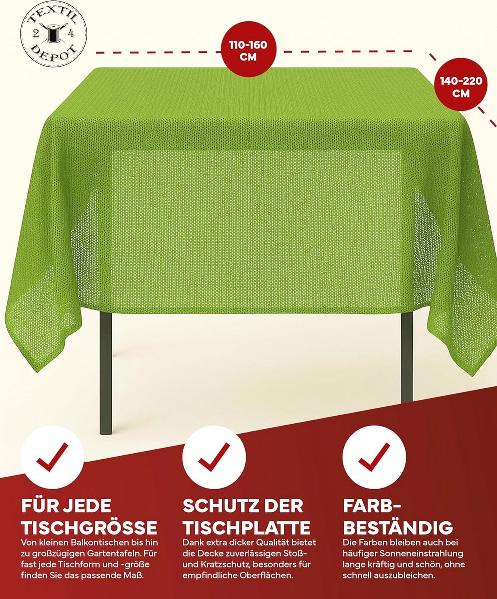 Weerbestendig Tuintafelkleed 110 x 140 cm - Afwasbaar en Duurzaam