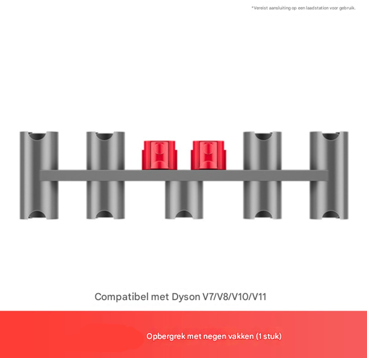 Geschikt voor Dyson stofzuigeraccessoires V7, V8, V10 en V11, inclusief opbergrek.