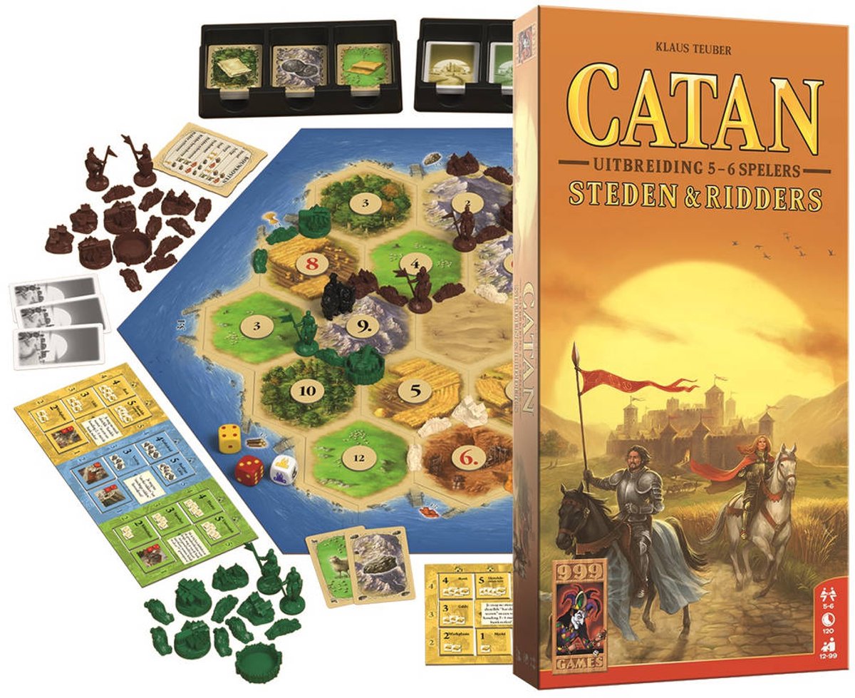 999 Games - Catan: Uitbreiding Steden & Ridders 5/6 spelers - Bordspel — afbeelding 2